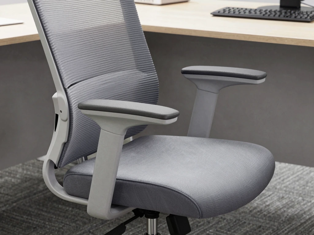 Detailed view of ergonomic features in Squibronchul chair